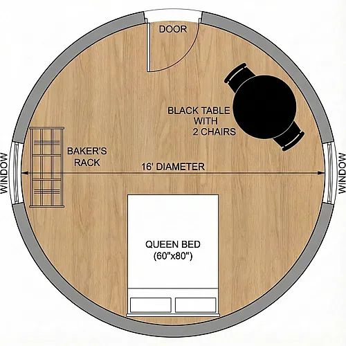 Floor plan Yurts