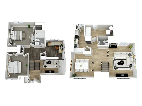 Floor plan 2 BR - 1.5 BTH Loft Renovated