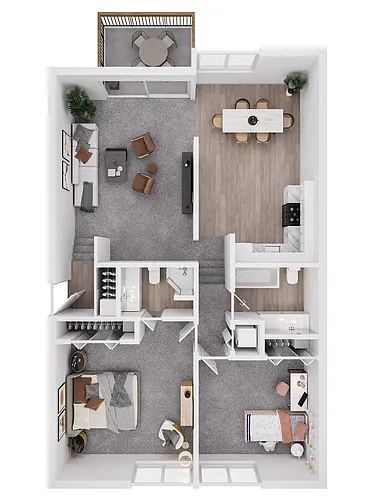 Floor plan 2 Bedroom 2 Bathroom Vault