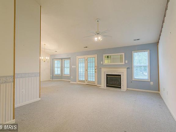 Spacious Living Room with Fireplace