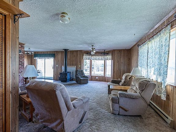 Living room looking from den