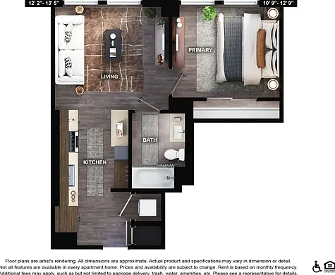 A1 | 1x1 | 609 sf A1 | 1x1 | 609 sf