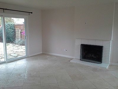 Living room with fireplace