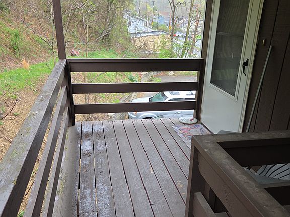 Deck and entry door to unit