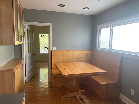 built in kitchen table