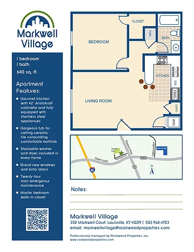 Floor plan MW-DES: 1B-1ST-640