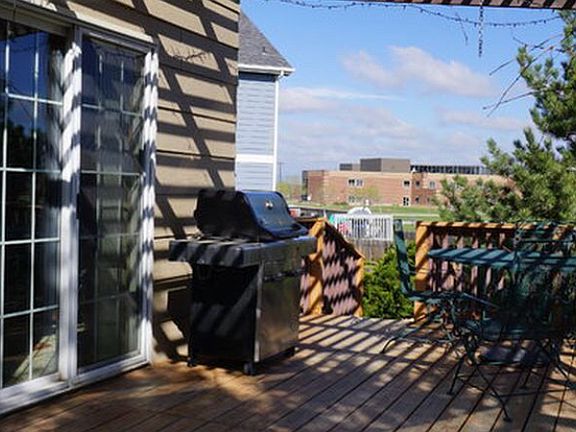 Backyard deck with pergola