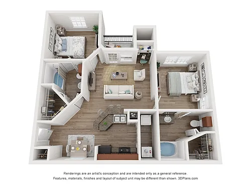 Floor plan Cove - B1 - Blanco