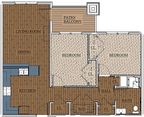 Floor plan 2-Bedroom