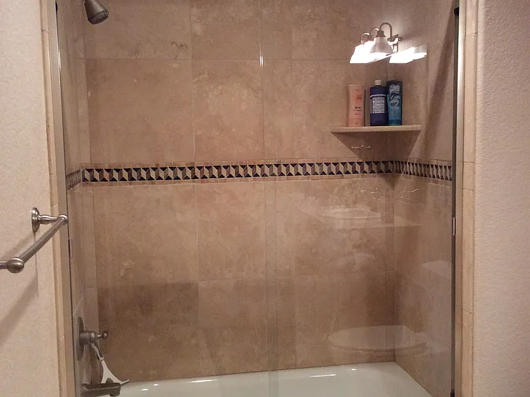 Jack and Jill bathroom on upper level.
