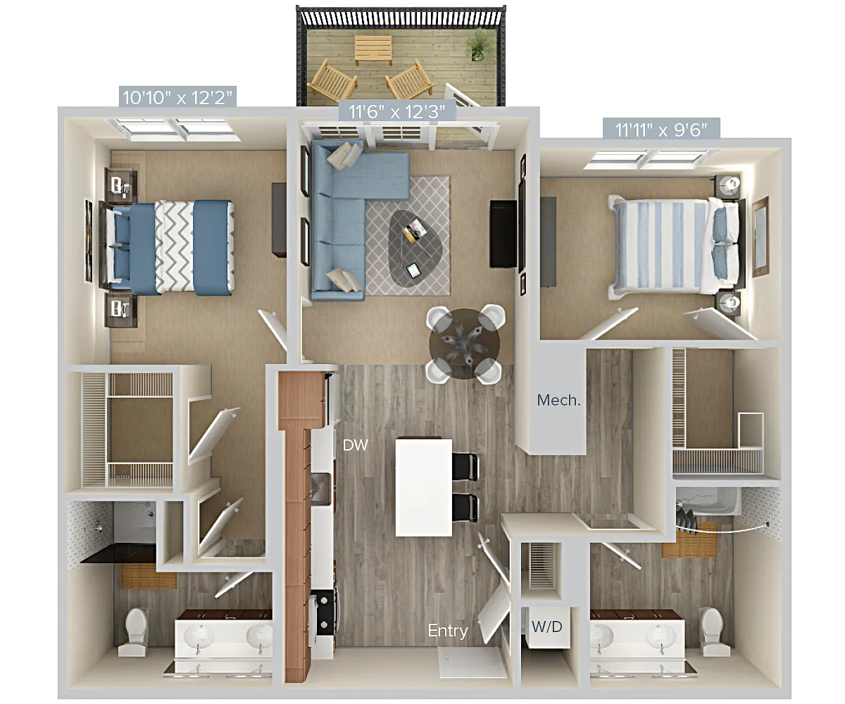Floor plan Furnished-f-B7-1087