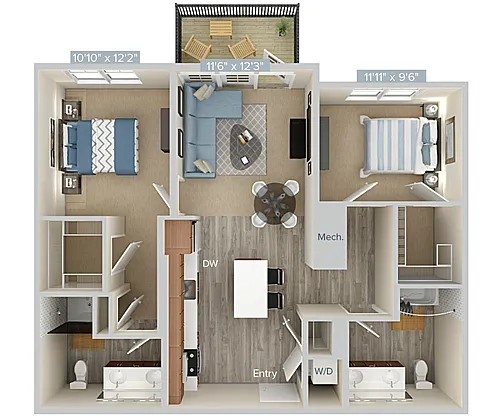 Floor plan Furnished-f-B7-1087