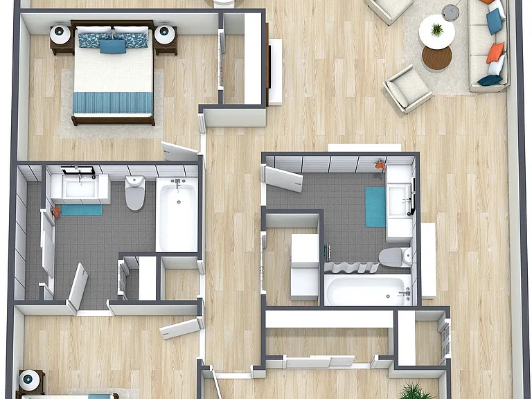 WWC Floor Plans - 3D - C1 - Image WWC Floor Plans - 3D - C1 - Image