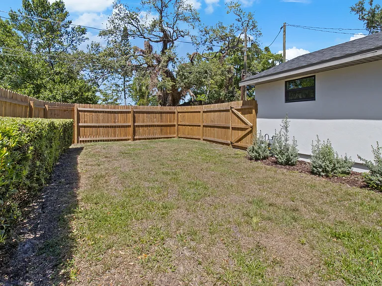 Fenced back yard