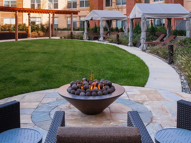 Courtyard with Cabanas and Fire Pit
