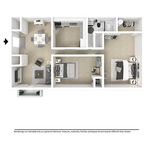 Floor plan 2 Bedroom Home