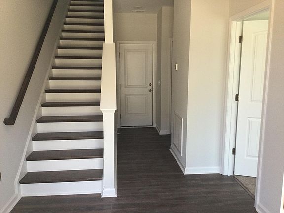 Front Entrance looking at entry to garage