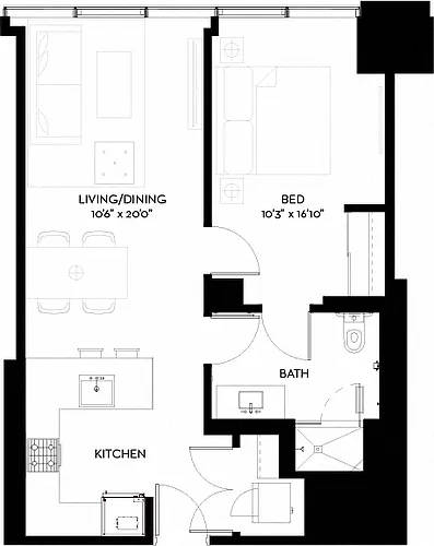 Floor plan 1-B