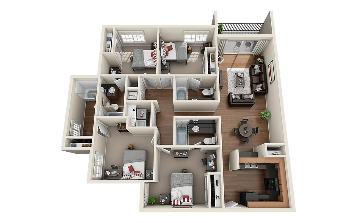 Floor plan 4x4 Gold Premium