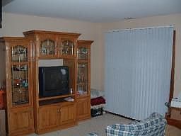 family room with sliders to patio