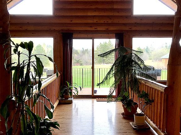 Skywalk to covered deck