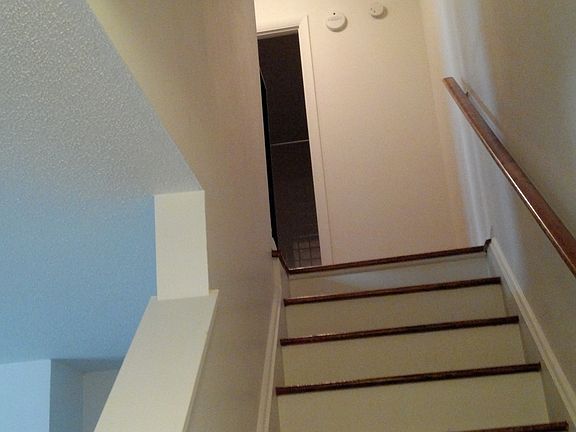 Up the stairs.