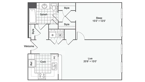 Floor plan A14A