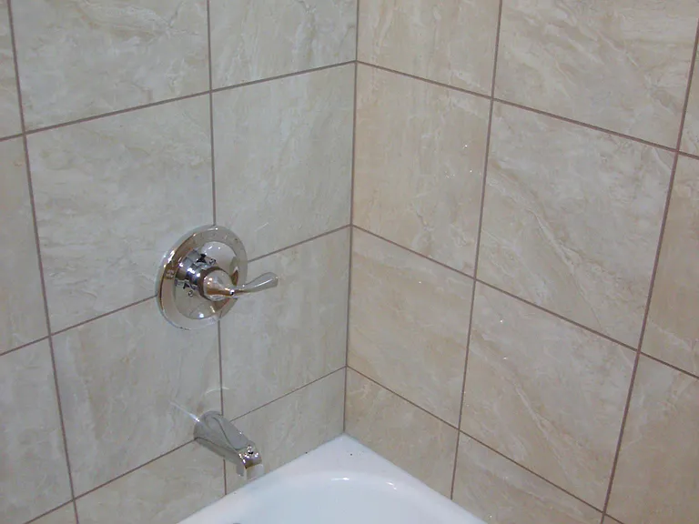 porcelain tiled bathroom walls & floor