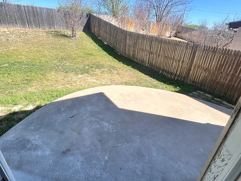 Back yard - Patio slab shot