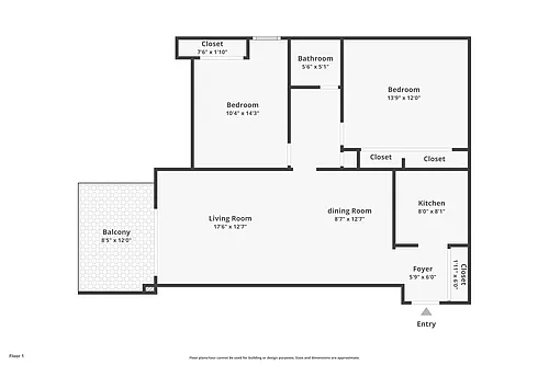 Floor plan 2 Bedrooms