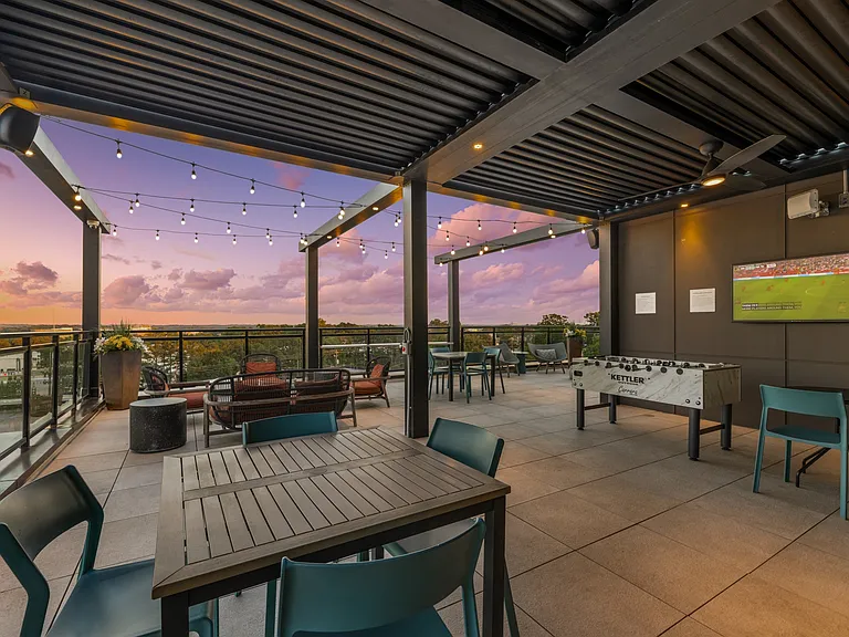Rooftop Terrace with TV, Fire Pit and Foosball Table