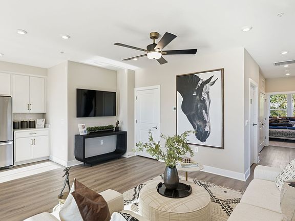 The great room of the Amber by Brookfield Residential.