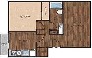 Floor plan 1X1 M