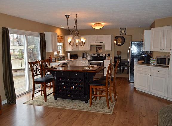 BIG white kitchen open to Family Room