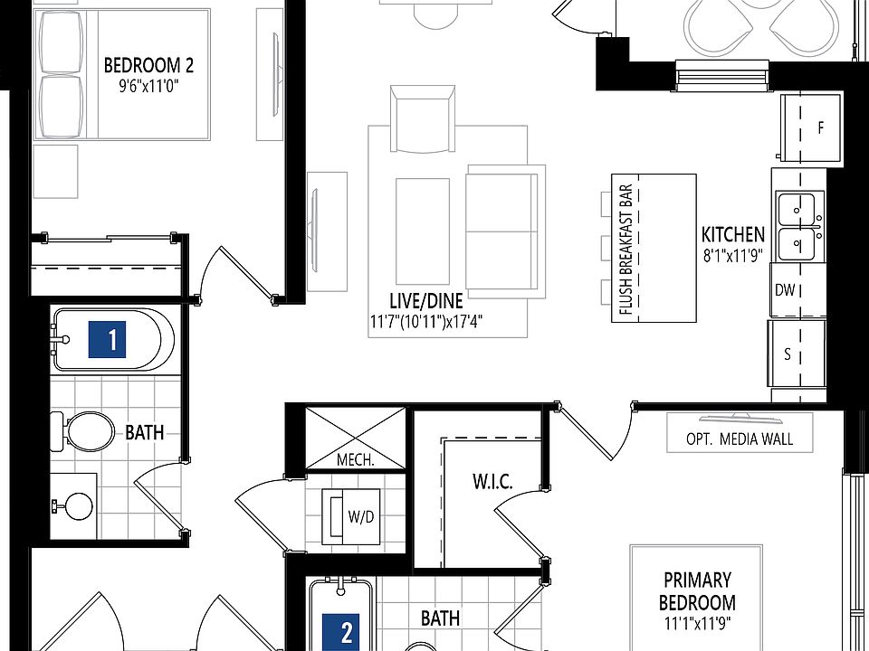 NPC2 Corner - 2 Bedroom