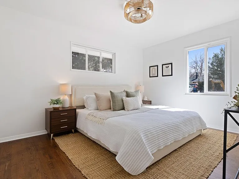 back bedroom with direct access to full bathroom