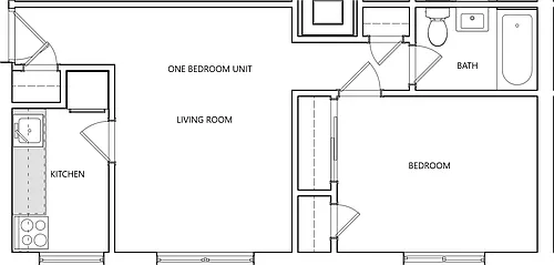 Floor plan 1 BED