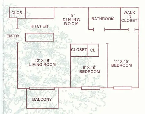 Floor plan Two Bedroom