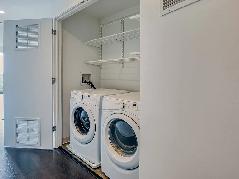 Full-size washer and dryers are in every home