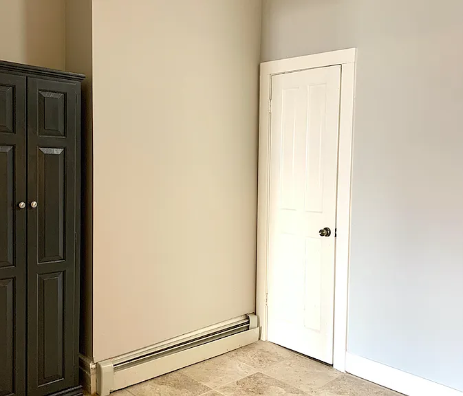 Freestanding Cupboard in Kitchen Near Walk-In Pantry & Matches Built-In Cupboards