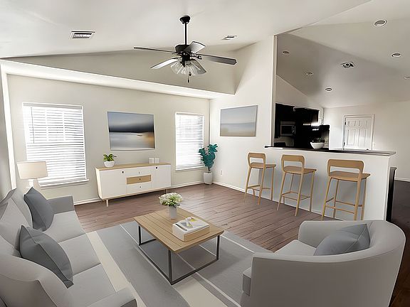 Airy vaulted ceilings