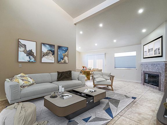 Living room- digitally staged