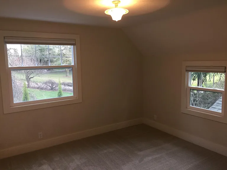 East bedroom looking toward the park