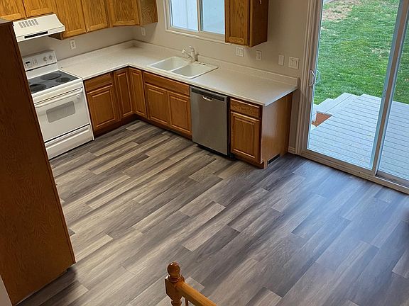 Kitchen from stairs going up