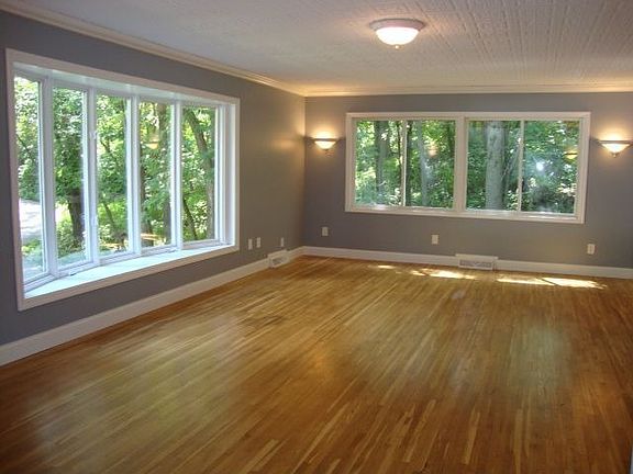 Living room with beautiful hardwood floors