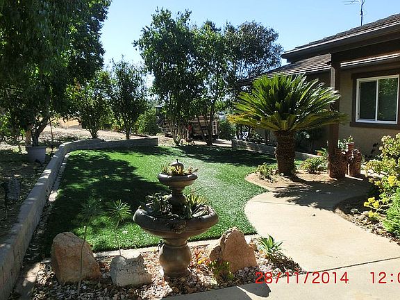 Field turf in front yard