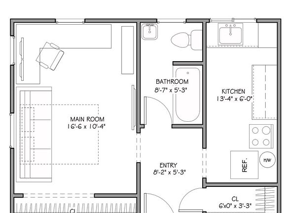 Diagram is of a different unit with a mirror image layout. The square feet and size of each room is accurate. The kitchen layout is different.