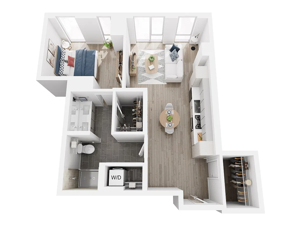 Floor plan 1x1 Floor Plan 15