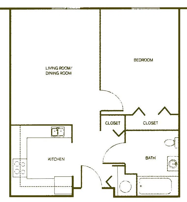 Floor plan One-Bedroom