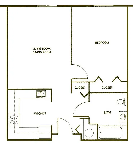 Floor plan One-Bedroom